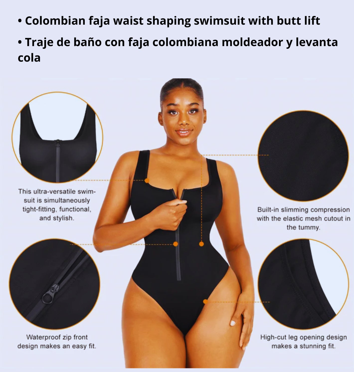 Buy Lady Slim Fajas Colombianas Bodysuit Levanta Cola Buttock Lift